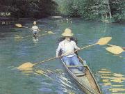 Gustave Caillebotte Bathers about to Dive into the Yerres oil painting artist